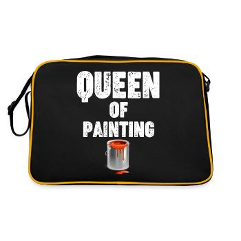 Reine de la peinture, peintre en bâtiment, - Sac Retro - noir/or - Dos