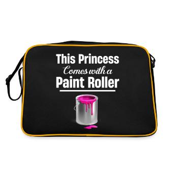 This princess comes with a paint roller. - Retro Bag - black/gold - Back