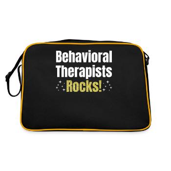 Behavioral therapists rock! - Retro Bag - black/gold - Back
