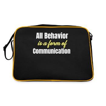 Every behavior is a form of communication - Retro Bag - black/gold - Back