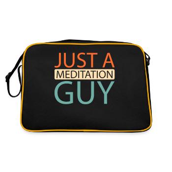 Méditation Méditer Juste Un Homme de Méditation - Sac Retro - noir/or - Dos