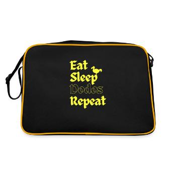 Manger Sleep Dodos Répéter - Sac Retro - noir/or - Dos