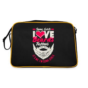 Bartpflege Bart Liebhaber Männer Bart - Retro Tasche - Schwarz/Gold - Hinten