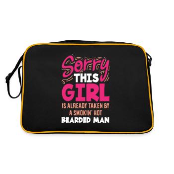 Bartpflege Bart Liebhaber Männer Bart - Retro Tasche - Schwarz/Gold - Hinten