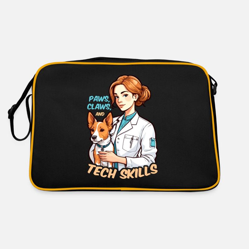 Veterinary Technician Paws Claws And Veterinarian Retro Bag