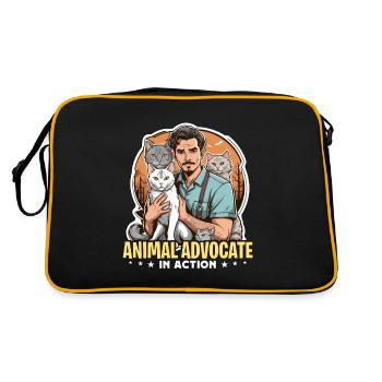 Veterinary Technician Animal Advocate Vet Clinic - Retro Bag - black/gold - Back