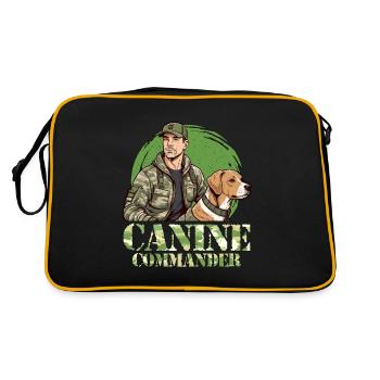 Dresseur de chiens, Commandant canin, Comportementaliste animalier - Sac Retro - noir/or - Dos