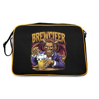 Brewcifer Diable Amateur de bière Halloween - Sac Retro - noir/or - Dos