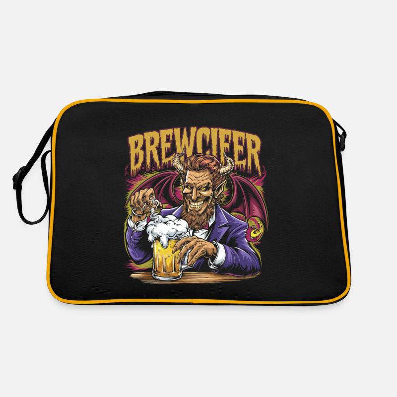 Brewcifer Devil Beer Lover Halloween Retro Tasche