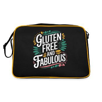Sans gluten et motif fabuleux - Sac Retro - noir/or - Dos