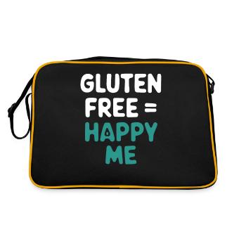 Sans gluten est synonyme de Happy Me - Sac Retro - noir/or - Dos