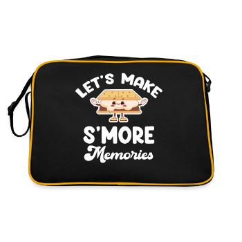 Let's Make S'mores Memories Glamping Adventures - Retro Tasche - Schwarz/Gold - Hinten