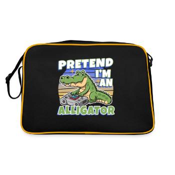 Pretend I'm An Alligator - Retro Bag - black/gold - Back