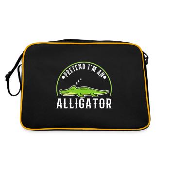 Faites semblant d’être un alligator - Sac Retro - noir/or - Dos