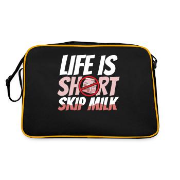 Tolérant au lactose ou intolérant au lactose - Sac Retro - noir/or - Dos