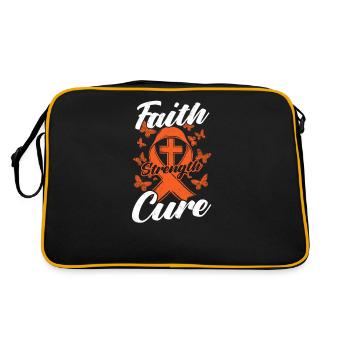 Leukemia Awareness Faith, Strength, Cure - Retro Bag - black/gold - Back