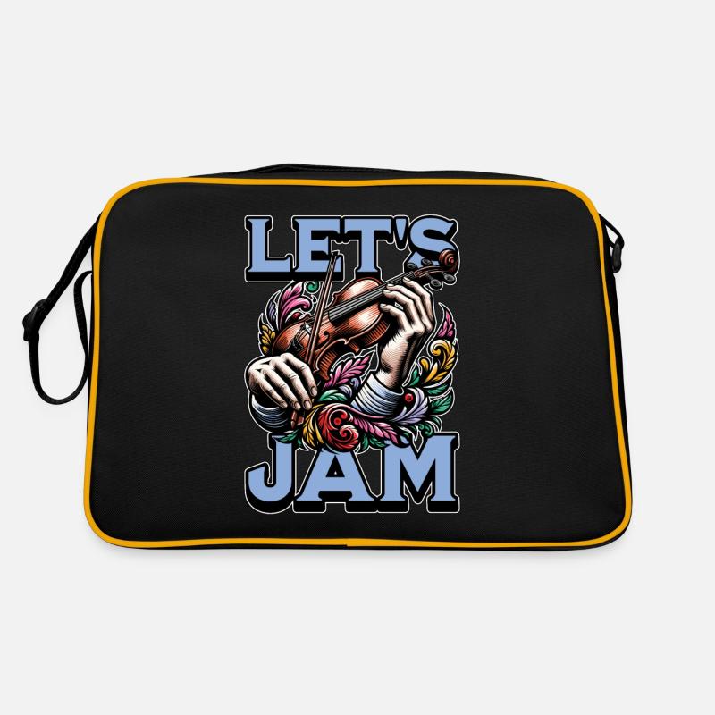 Fiddle Let's Jam String Instrument Fiddle Player Retro Tasche