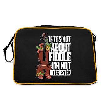 Fiddle If It's Not About Fiddle Musical Instrument - Retro Tasche - Schwarz/Gold - Hinten