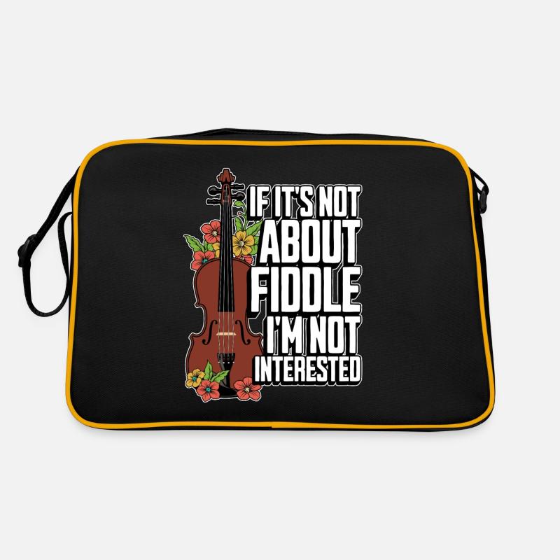 Fiddle If It's Not About Fiddle Musical Instrument Retro Tasche