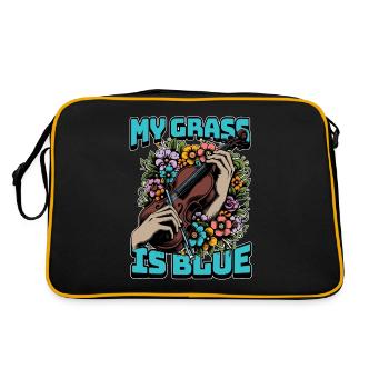 Fiddle My Grass Is Blue Music Lover Fiddle Player - Retro Bag - black/gold - Back