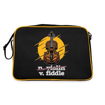Violon Passionné d’instruments à cordes Violoniste - Sac Retro - noir/or - Dos