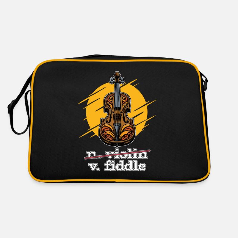Fiddle String Instrument Enthusiast Fiddle Player Retro Tasche