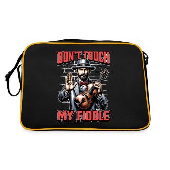 Fiddle Don't Touch My Fiddle Musical Instrument - Retro Bag - black/gold - Back