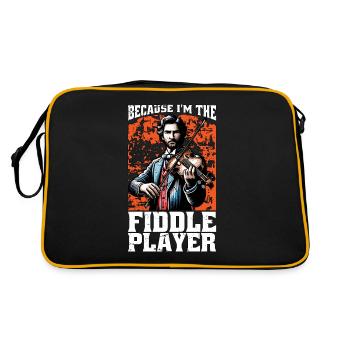 Fiddle Because I'm The Fiddle Musical Instrument - Retro Bag - black/gold - Back