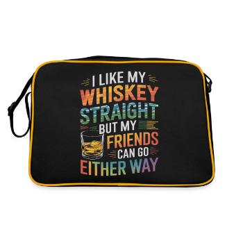 Allié LGBTQ Whisky Straight - Sac Retro - noir/or - Dos