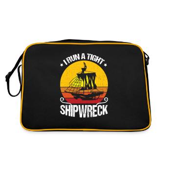 I'm leading a narrow shipwreck - Retro Bag - black/gold - Back