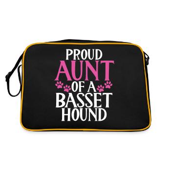 Cadeaux Basset Hound - Sac Retro - noir/or - Dos