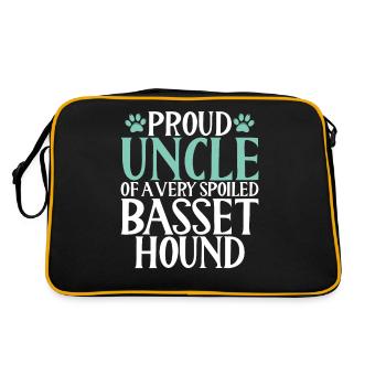 Cadeaux Basset Hound - Sac Retro - noir/or - Dos