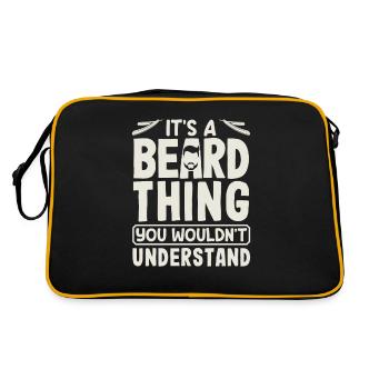 Bartpflege Bart Liebhaber Männer Bart - Retro Tasche - Schwarz/Gold - Hinten