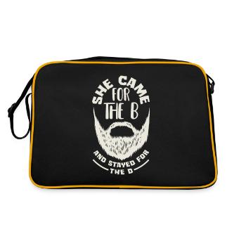 Bartpflege Bart Liebhaber Männer Bart - Retro Tasche - Schwarz/Gold - Hinten