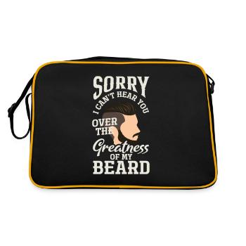 Bartpflege Bart Liebhaber Männer Bart - Retro Tasche - Schwarz/Gold - Hinten