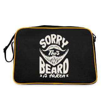 Bartpflege Bart Liebhaber Männer Bart - Retro Tasche - Schwarz/Gold - Hinten