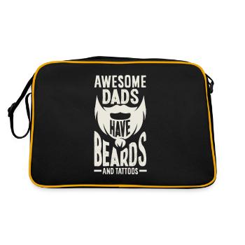 Bartpflege Bart Liebhaber Männer Bart - Retro Tasche - Schwarz/Gold - Hinten