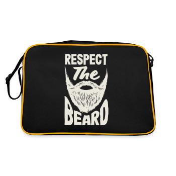 Bartpflege Bart Liebhaber Männer Bart - Retro Tasche - Schwarz/Gold - Hinten