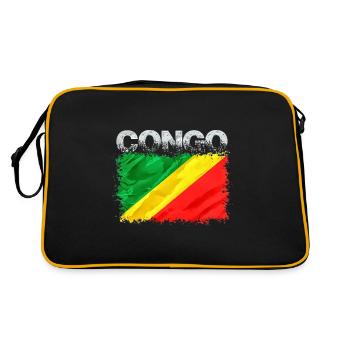 Kongo - Retro Tasche - Schwarz/Gold - Hinten