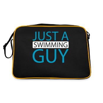 Swimming Swimmer Just A Swimming Guy - Retro Bag - black/gold - Back