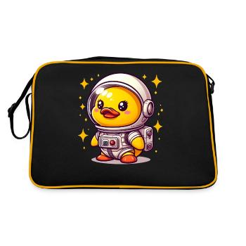 Astronaut Duck, Yellow Rubber Duck & Rubber Duck - Retro Bag - black/gold - Back