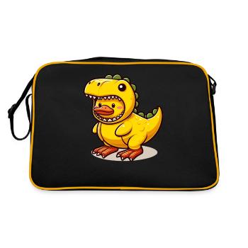 Dino Duck, Yellow Rubber Duck & Rubber Duck - Retro Bag - black/gold - Back