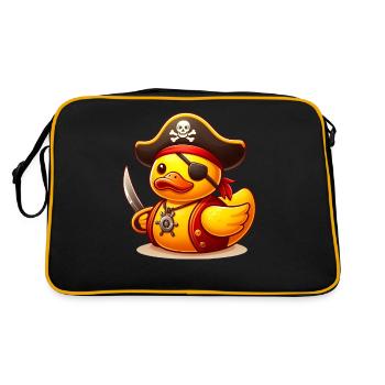 Pirate Duck, Yellow Rubber Duck & Rubber Duck - Retro Bag - black/gold - Back