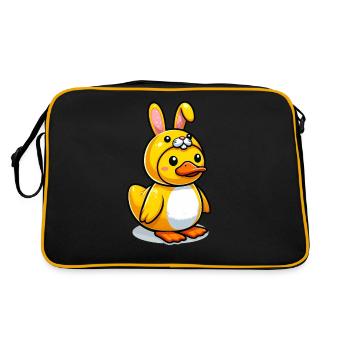 Rabbit Duck, Yellow Rubber Duck & Rubber Duck - Retro Bag - black/gold - Back