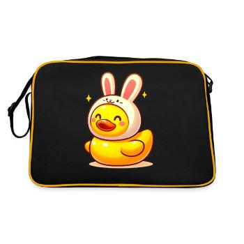 Rabbit Duck, Yellow Rubber Duck & Rubber Duck - Retro Bag - black/gold - Back