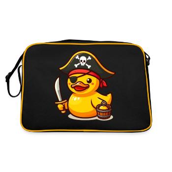 Pirate Duck, Yellow Rubber Duck & Rubber Duck - Retro Bag - black/gold - Back