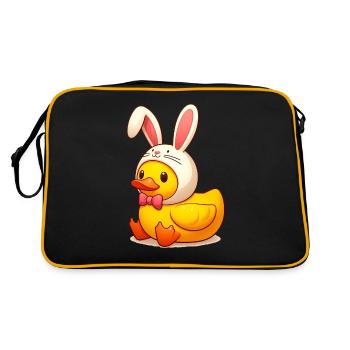 Rabbit Duck, Yellow Rubber Duck & Rubber Duck - Retro Bag - black/gold - Back