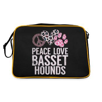 Cadeaux Basset Hound - Sac Retro - noir/or - Dos