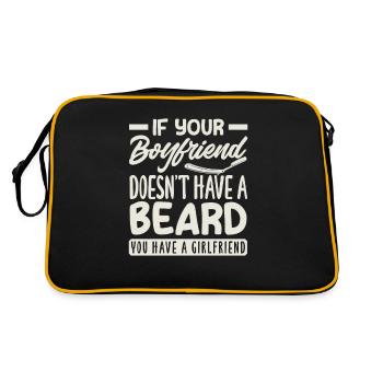 Bartpflege Bart Liebhaber Männer Bart - Retro Tasche - Schwarz/Gold - Hinten
