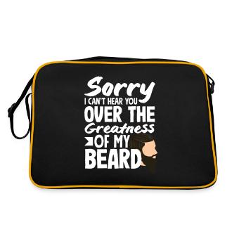 Bartpflege Bart Liebhaber Männer Bart - Retro Tasche - Schwarz/Gold - Hinten